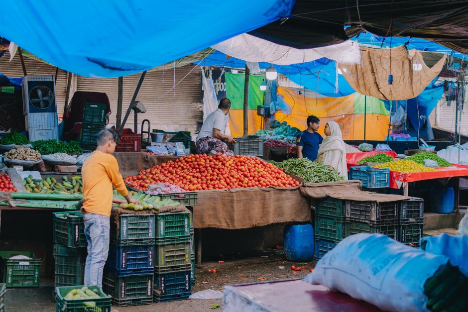 Koper market fresh produce local food stalls
