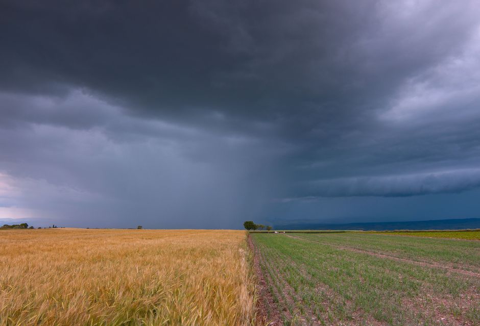 Thessaly region landscape agriculture fields