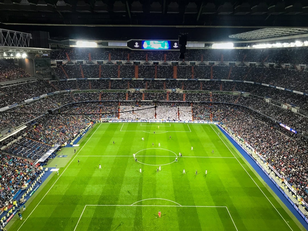 Real Madrid Santiago Bernabeu stadium night view