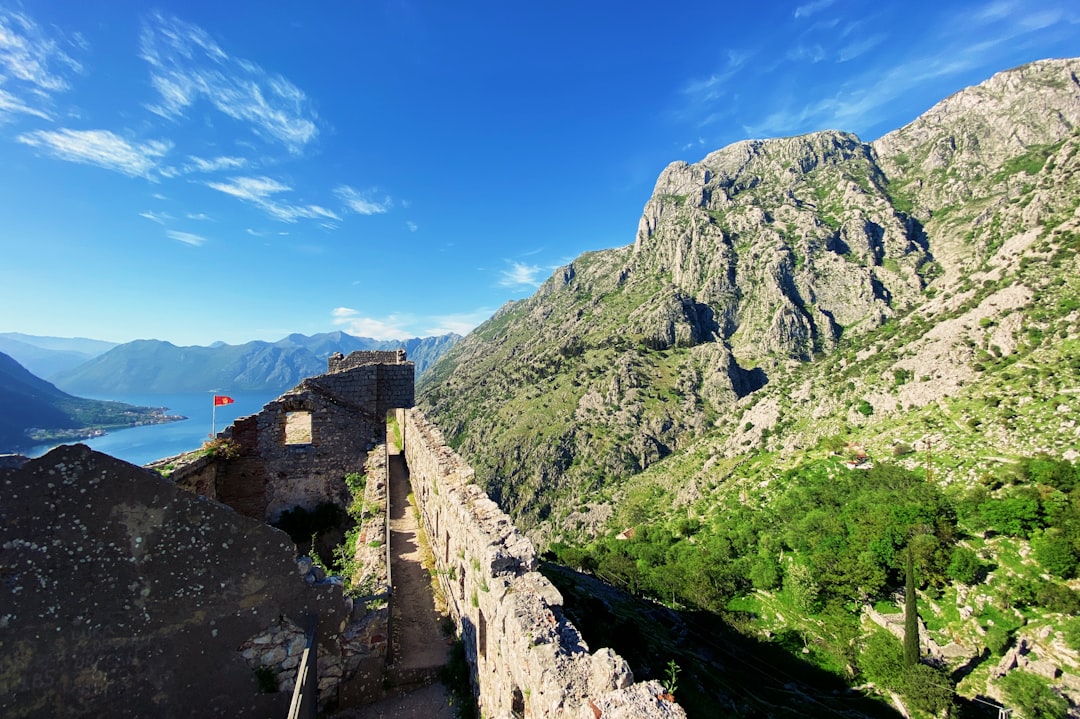 Rocca Angioina fortress ruins panoramic view Adriatic Sea