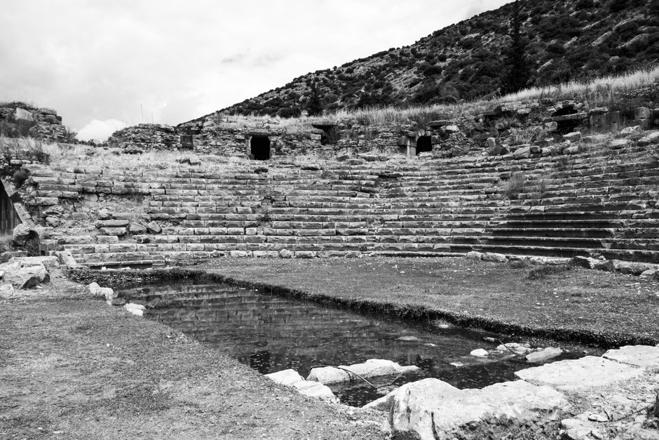 Butrint National Park Albania ancient theater ruins forest