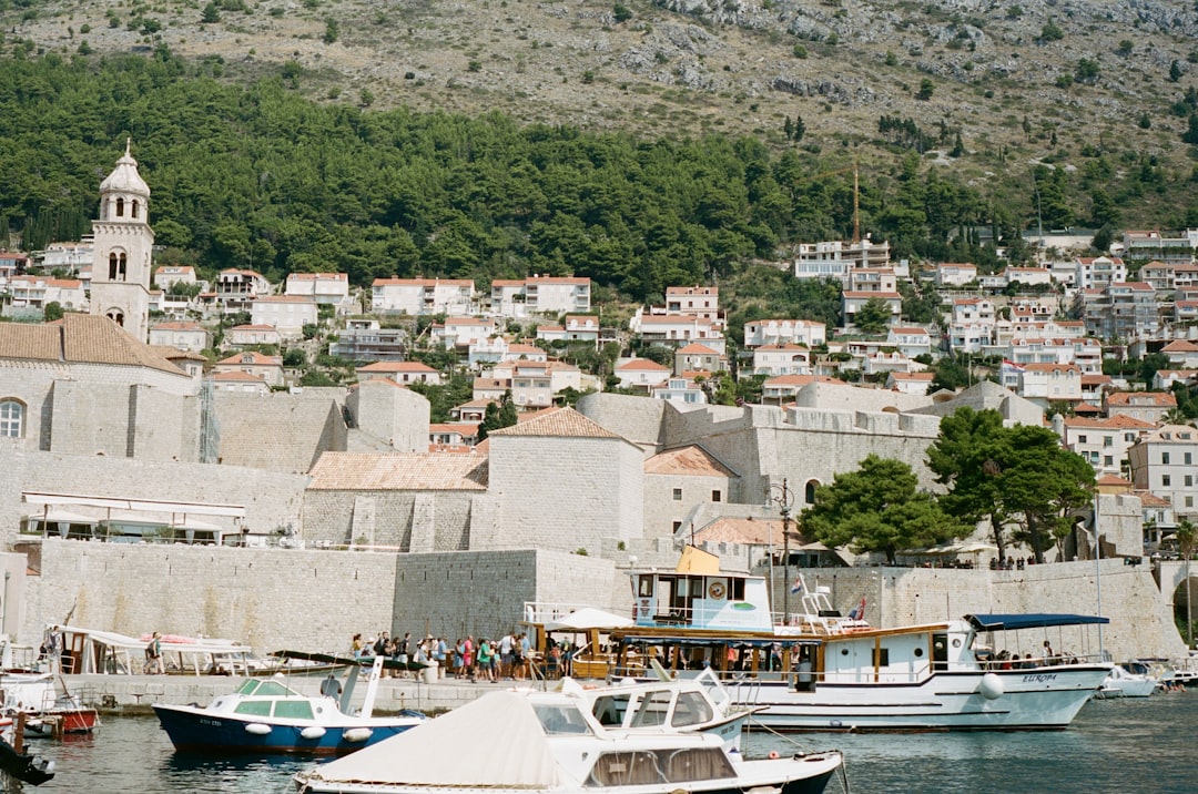 Dubrovnik airport terminal with tourists waiting
