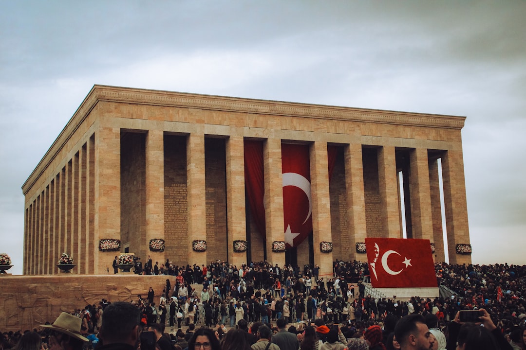 Turkish parliament building Ankara exterior day