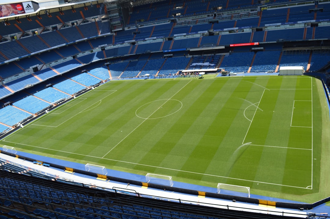 Real Madrid Santiago Bernabeu stadium night view