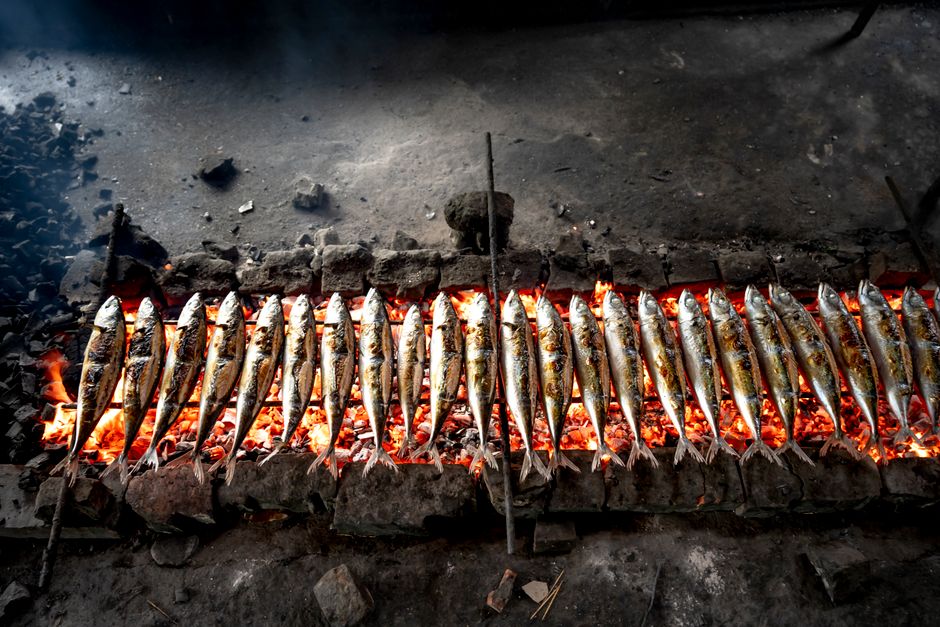 Grilled sardines Constanta Romania Black Sea cuisine