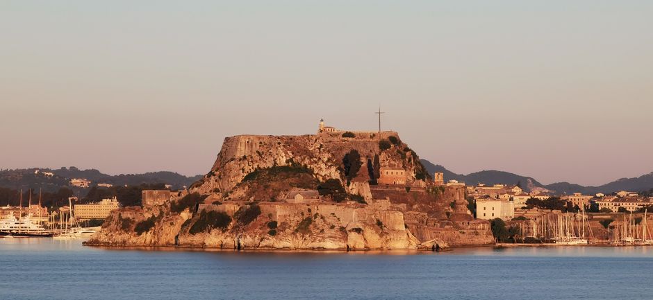 Durres Castle Albania Venetian fortress sunset bay view