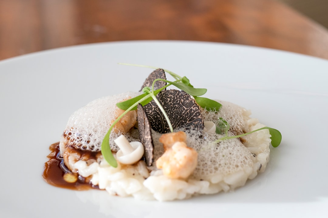 Montenegrin black risotto squid ink plate