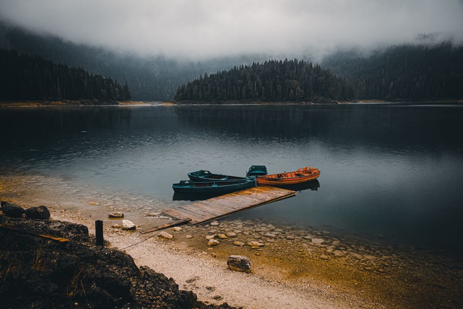 Durmitor National Park Black Lake circuit view misty peaks