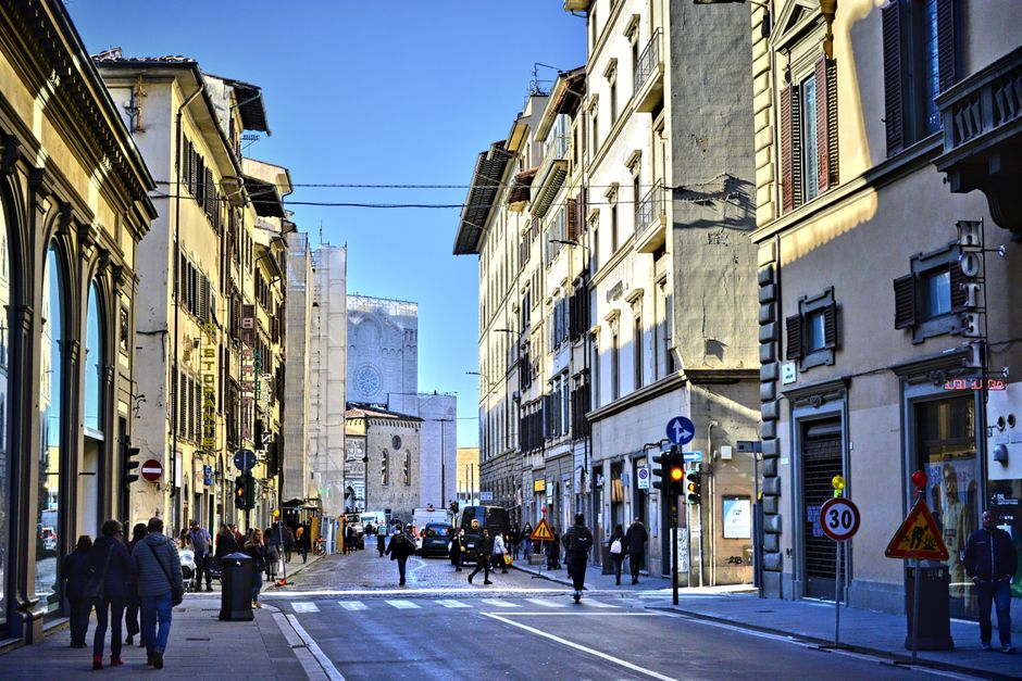Florence traffic congestion viale dei Mille