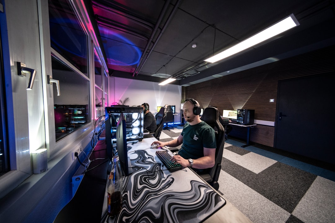 Robotics laboratory students working with AI systems