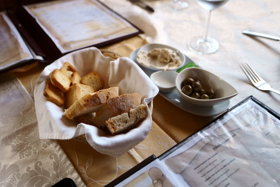 Serbian ćevapi and somun bread Fruška Gora restaurant