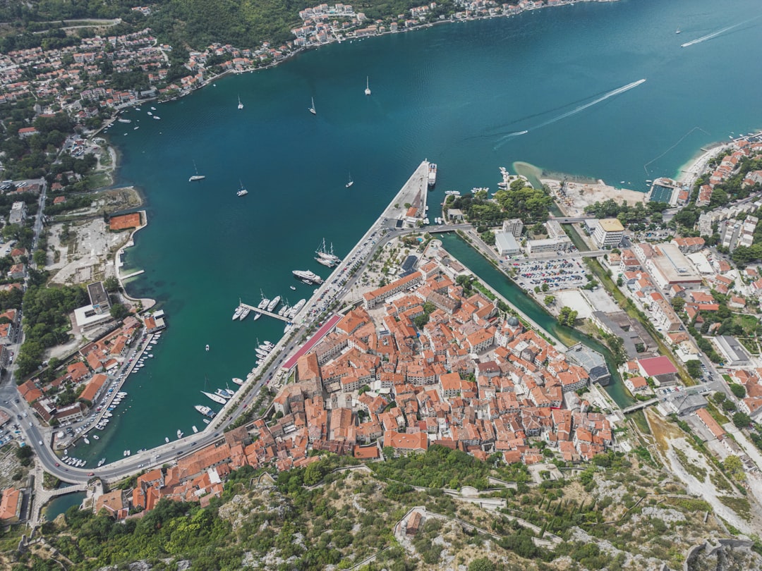 Sailing Kotor Bay and the Stone Walls of St. John's Fortress in Montenegro
