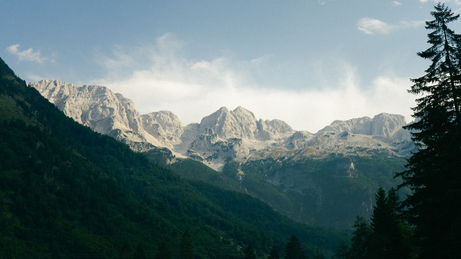 Valbona Albania guesthouse exterior mountain view