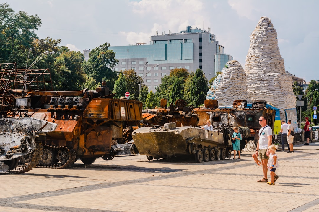 Ukrainian soldiers receiving aid in Kyiv