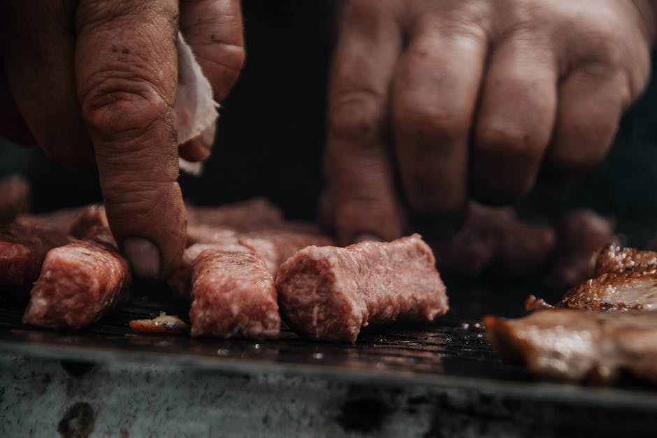 Belgrade street food ćevapi somun bread close up