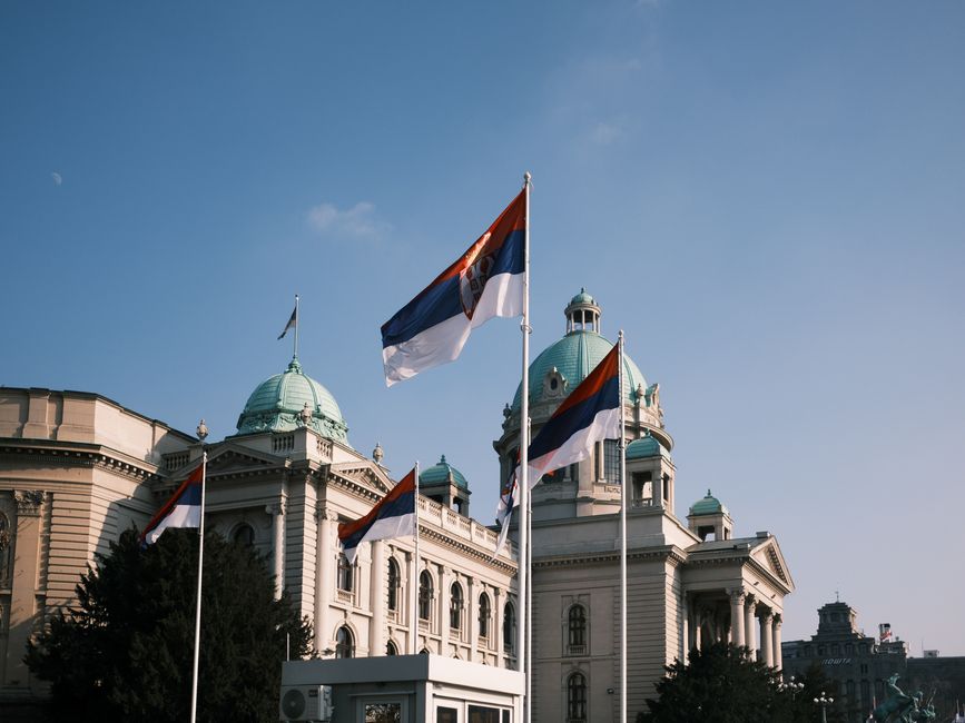 Serbian education minister press conference Belgrade