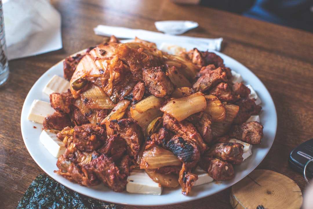 Serbian cevapi pljeskavica traditional food plate close up