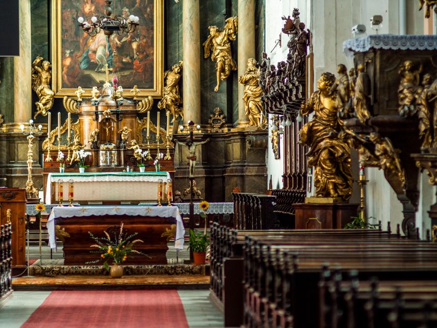 St. Nicholas Kruševo wooden church exterior frescoes interior gold altar
