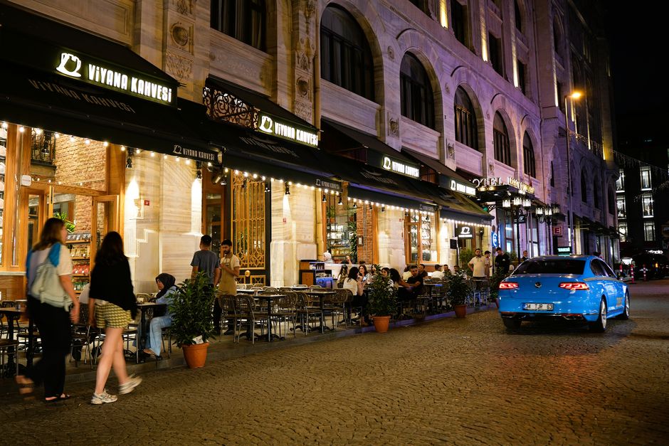 Blloku district Tirana cafes nightlife evening