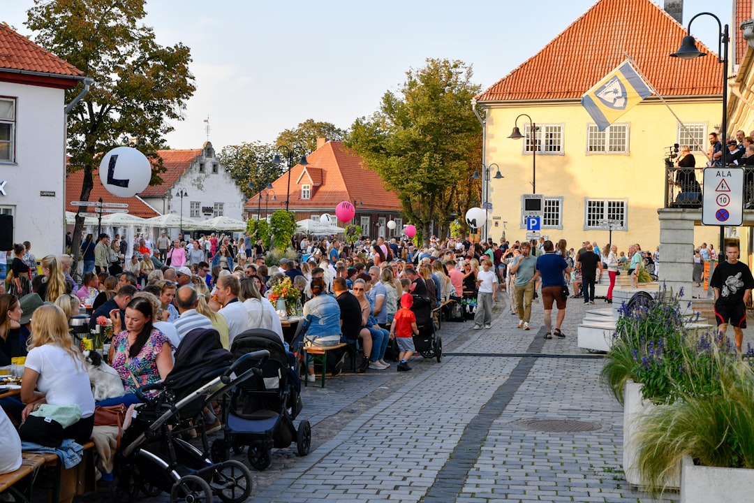 Permet town center cafes evening atmosphere