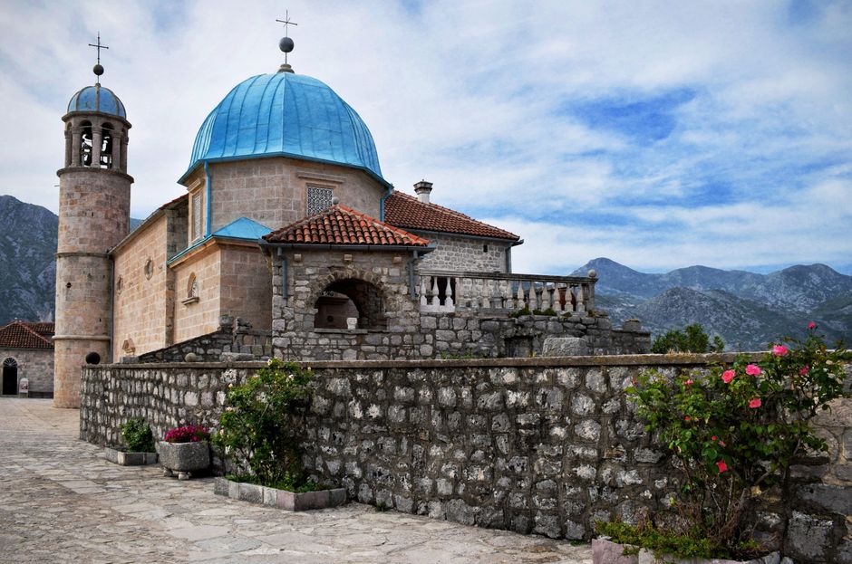 Morača Monastery Montenegro stone architecture river background