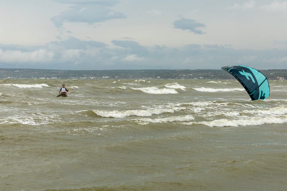 Bar Kite Durres Albania outdoor seating kite surfers