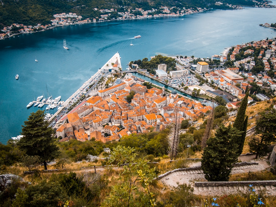 San Giovanni Fortress Kotor Montenegro panoramic view sunset