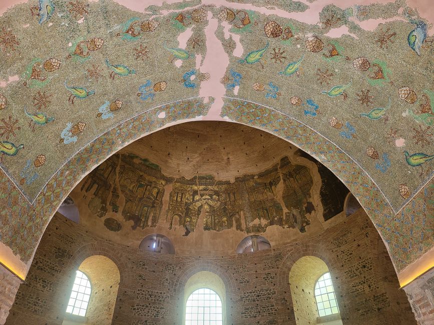 Great Lavra Mount Athos Greece cathedral interior frescoes