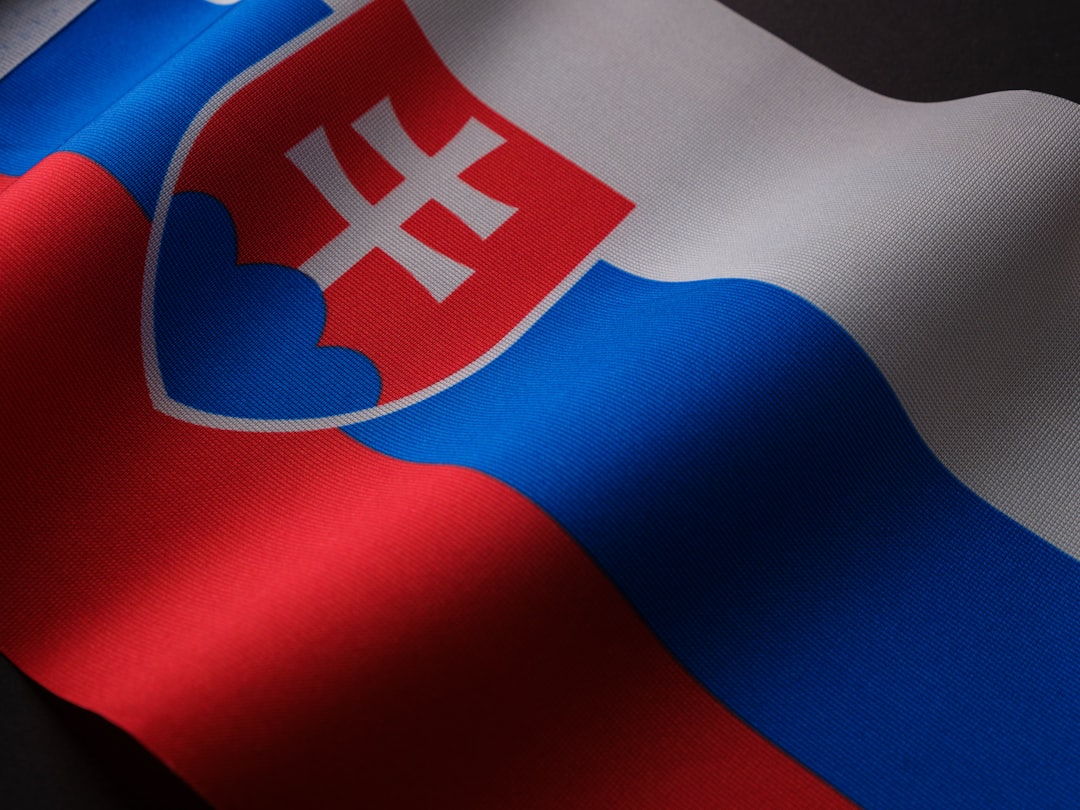 Serbian flag white blue red colors close up
