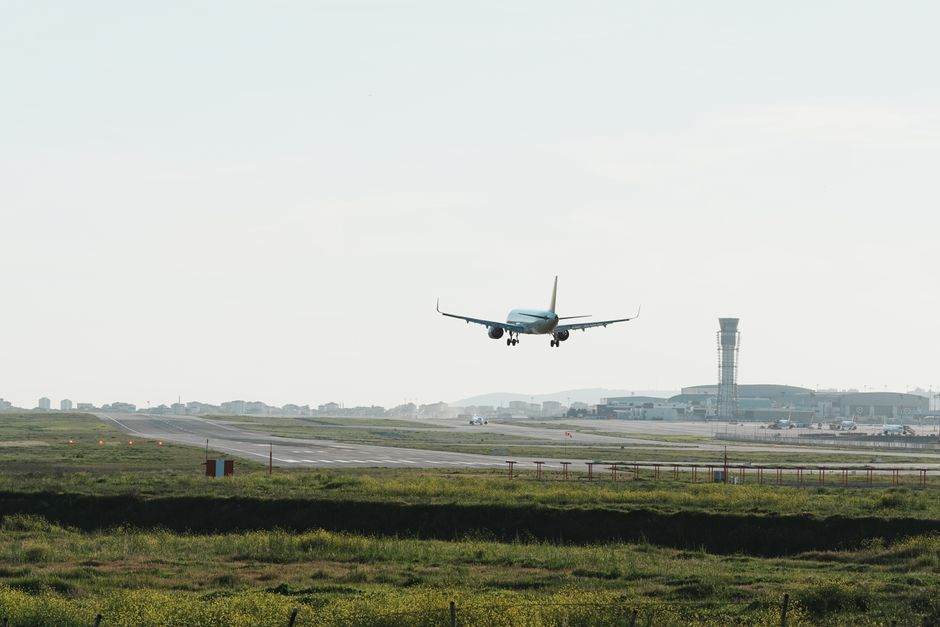 Limnos Airport runway approach Aegean Sea