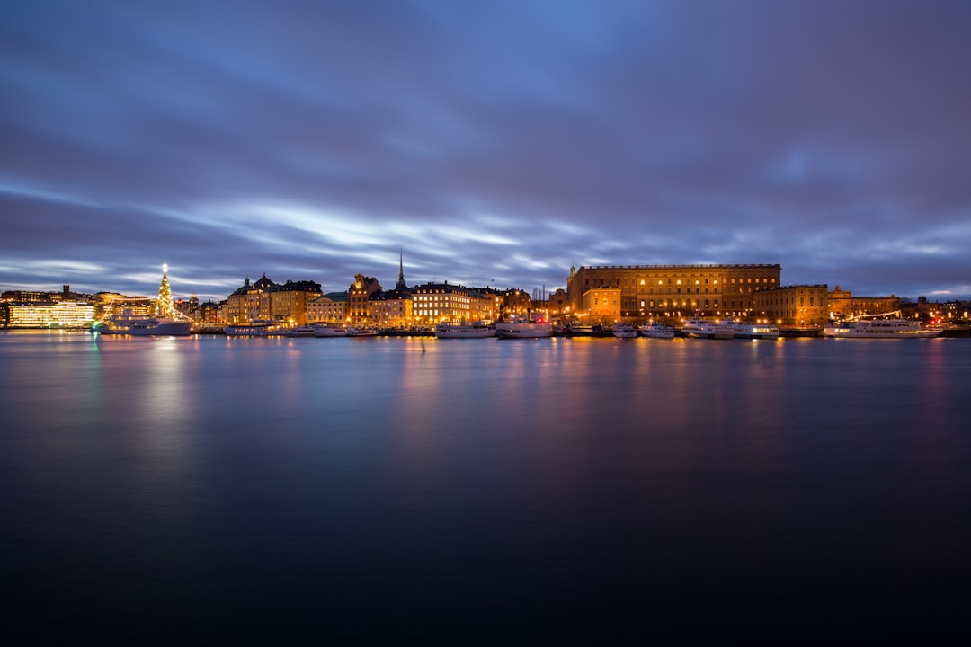 Stockholm city skyline night view modern architecture