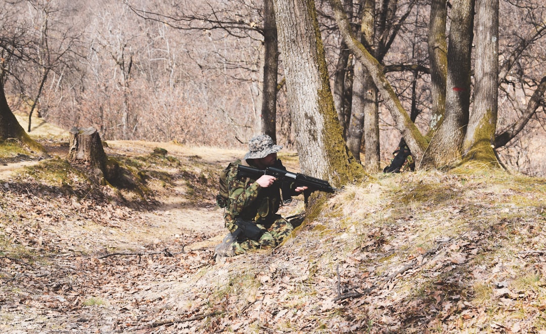 Romanian environmental police patrol forest