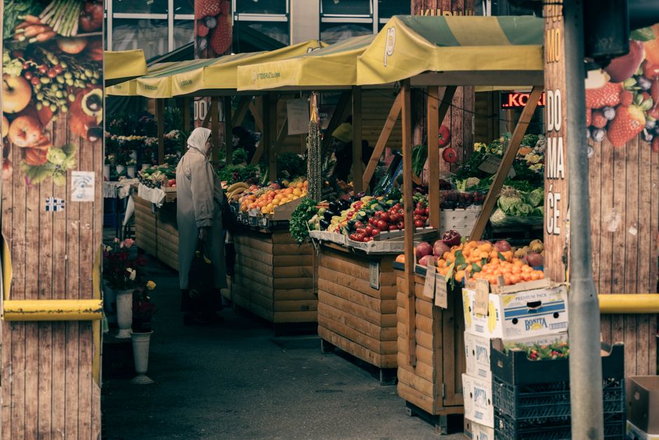 Sunny Beach Bulgaria street food market fresh produce