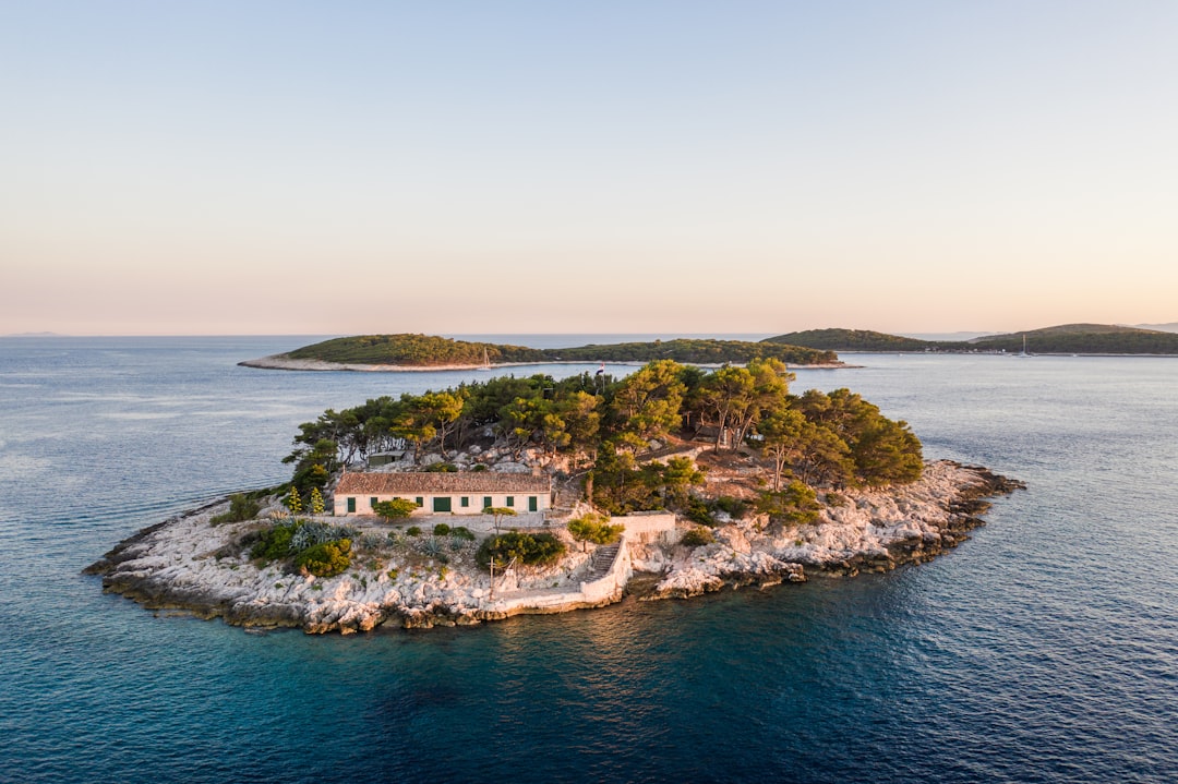 Croatian drone footage aerial view Hvar island