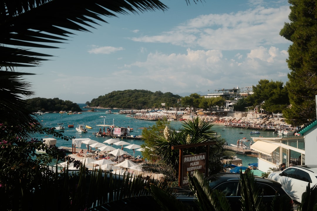 Ksamil Beach Albania turquoise water islands crowded
