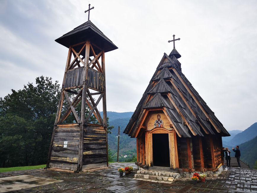 Mokra Gora market Serbia local products honey woodcarvings