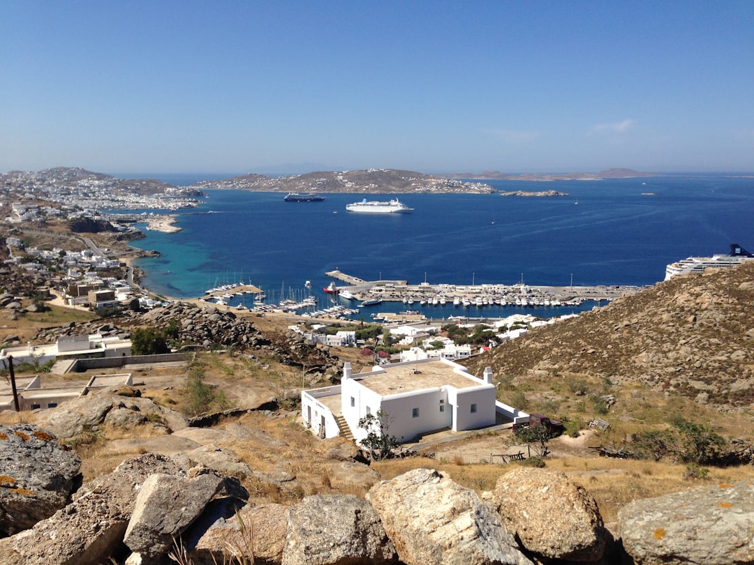 Mykonos port ferry arrival