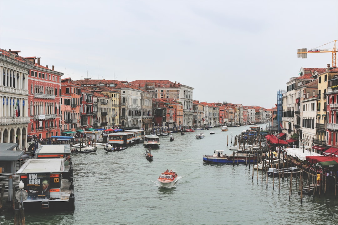 Venice canal tourists entering city with new tax signage