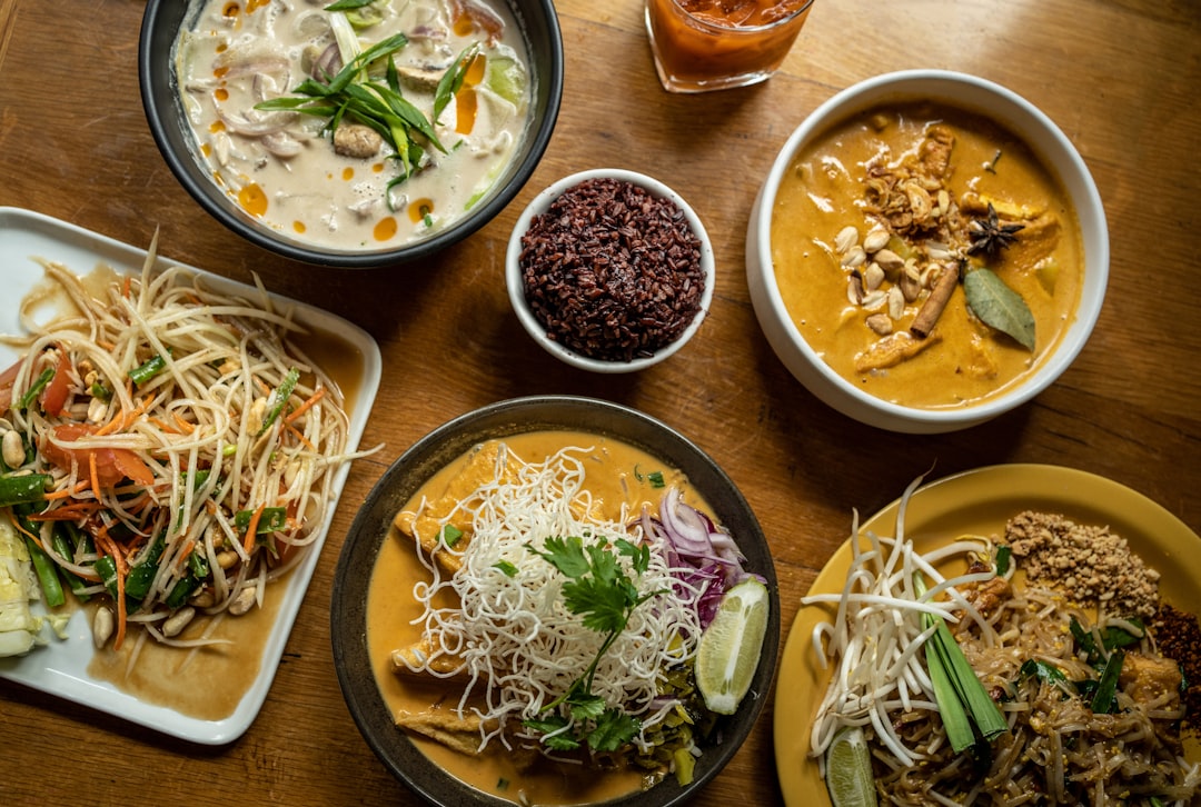 Khao Soi northern Thai curry noodle dish bowl