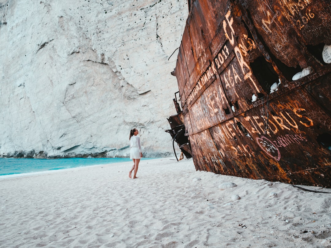 Navagio Beach Zakynthos Greece shipwreck cliffs morning light