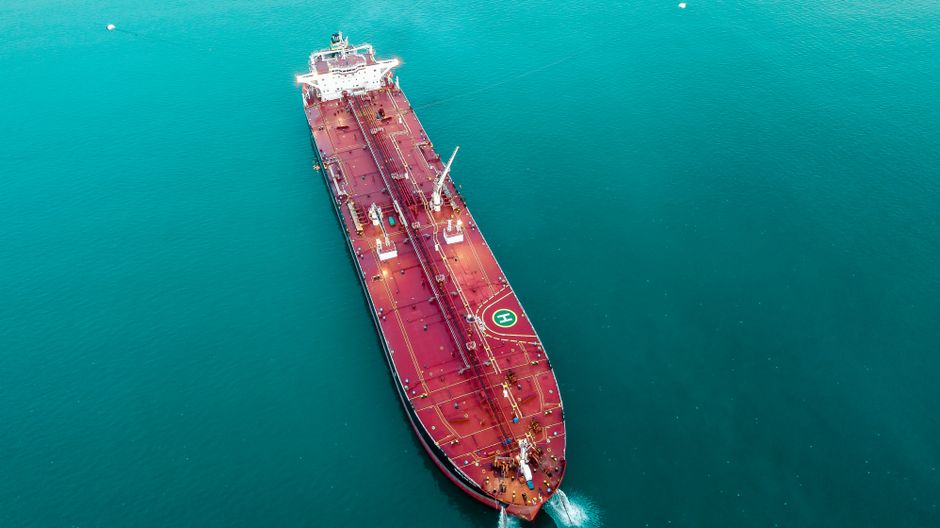 Strait of Hormuz oil ships and naval vessels