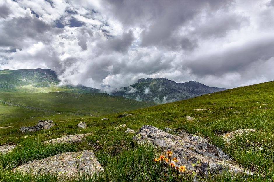 Rila town Bulgaria mountain village street view