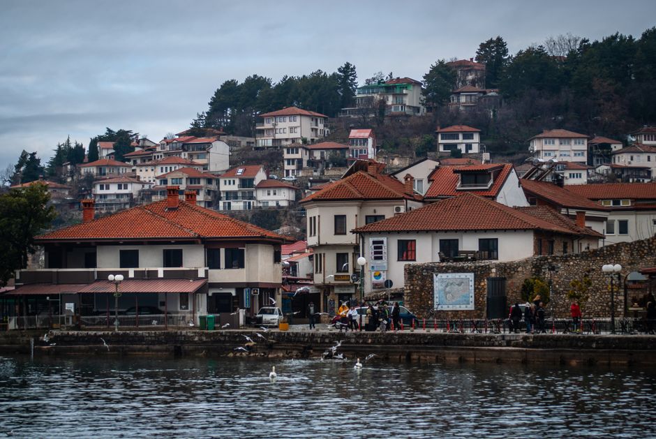 Ohrid Old Bazaar North Macedonia narrow streets Ottoman houses