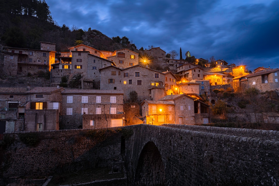 Bitola old town evening stone bridge nightlife