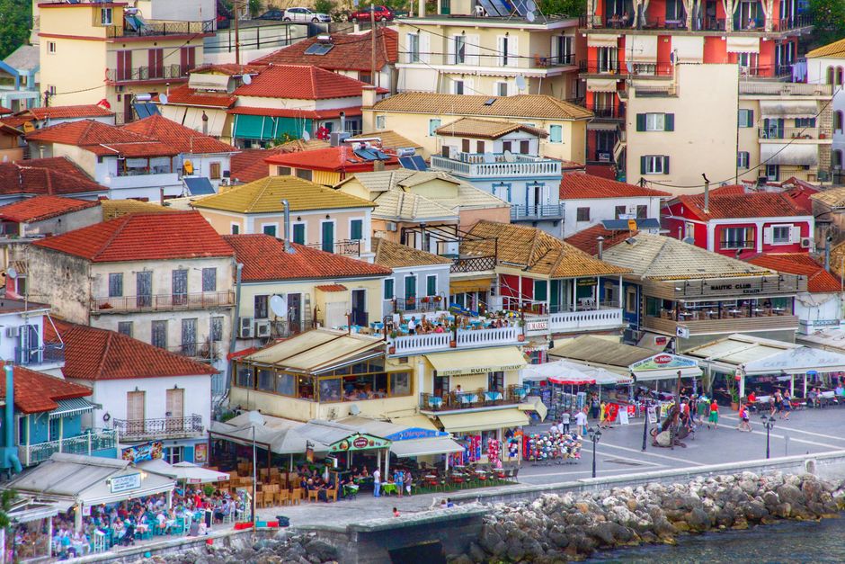 Litochoro town center hotels restaurants Greece
