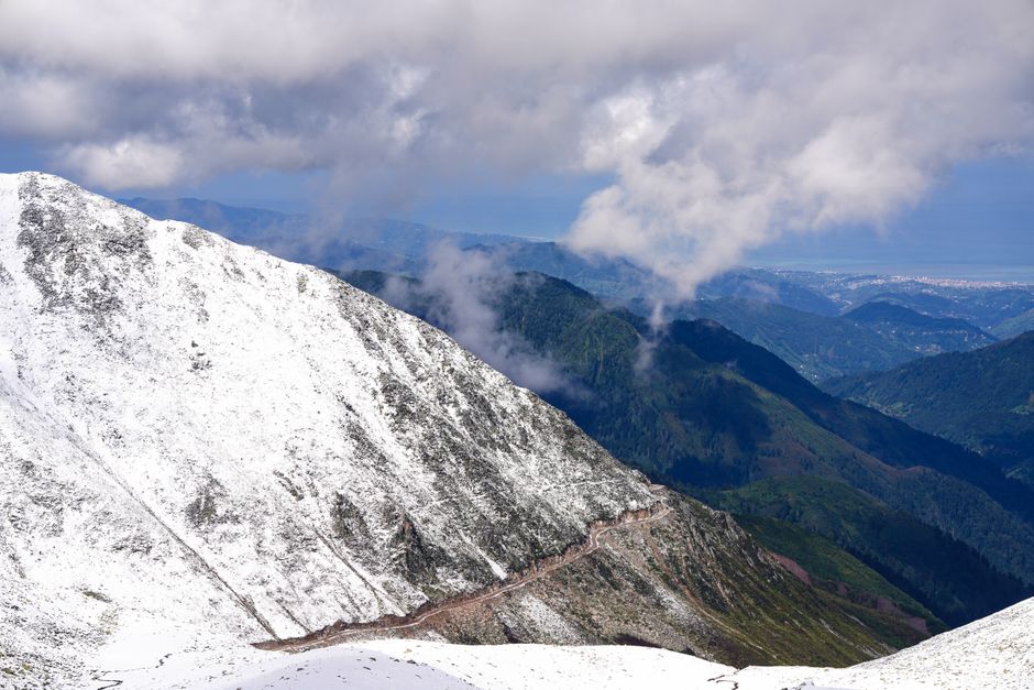 Krivoglav Peak trail rocky terrain panoramic view Pelister National Park