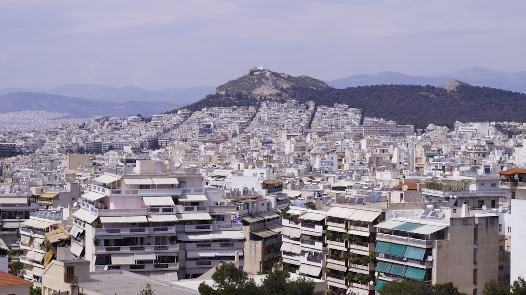 Athens skyline view from Lycabettus Hill