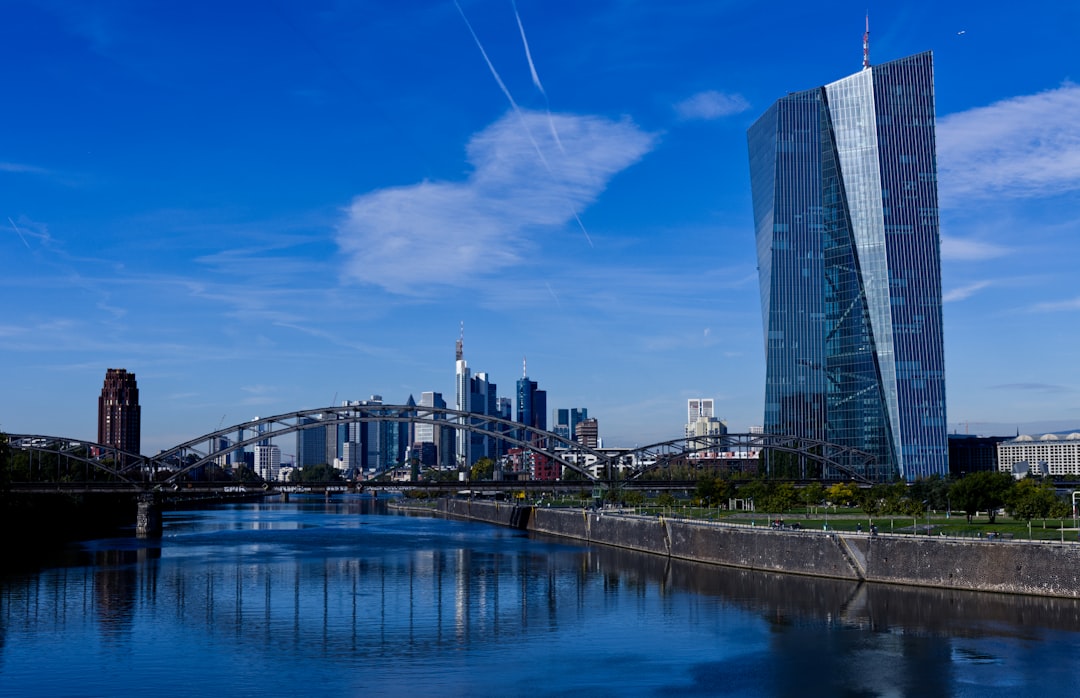 ECB building Frankfurt Germany exterior day