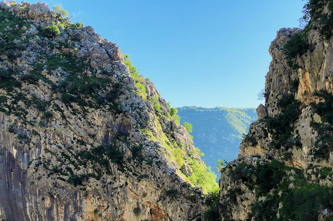 Tara River Canyon Montenegro steep limestone cliffs vertical drop deep gorge