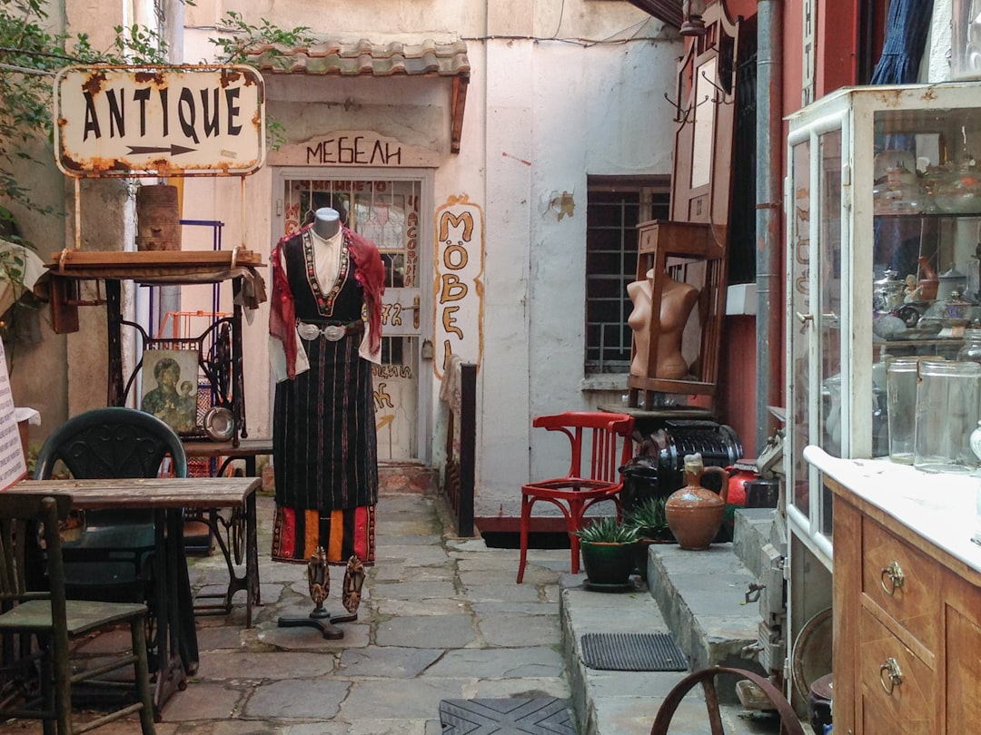 Plovdiv Artisans Quarter street musicians cafe tables